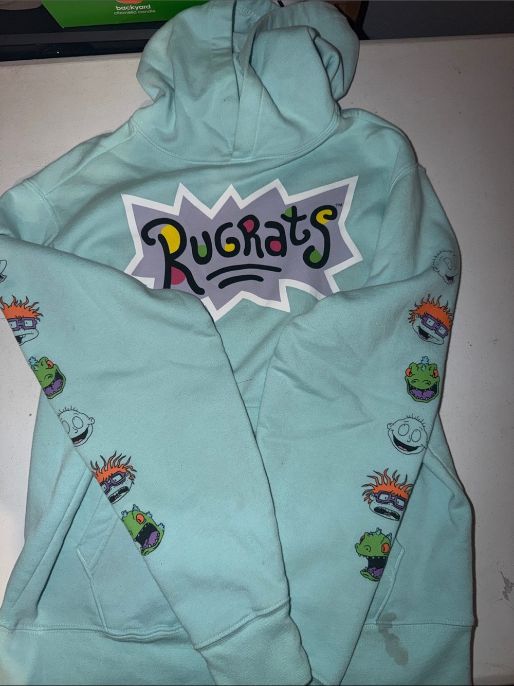 Old Navy Mint Green Rugrats Hooded Sweatshirt